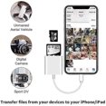 thumbnail image 3 of SD card reader for iPhone iPad camera, dual card slot memory card reader supports SD, 3 of 5