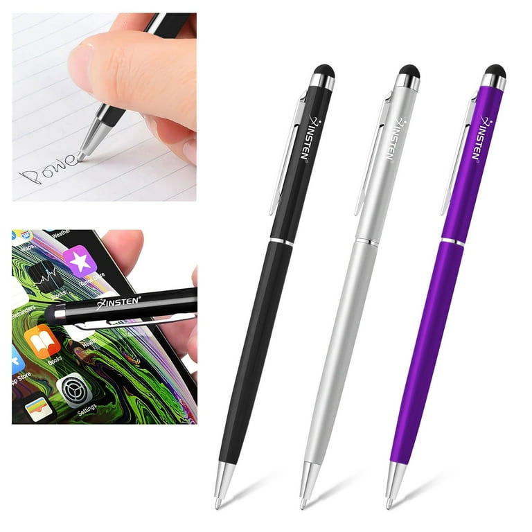 Insten Touch Screen Stylus Ballpoint Pen, 2-in-1 Design, Universal