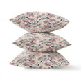 thumbnail image 5 of Roses Sprayed Stars Suede Zippered Pillow with Insert in Red Aqua 16 x 16, 5 of 6