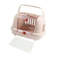 thumbnail image 2 of Caseta ligera para perros con ventilación para transportar mascotas, para gatos y perros, para interiores y exteriores Marrón, 2 of 9