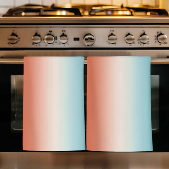 Red Light Blue Ombre Kitchen Towels Set of 4, Abstract Modern Art Aesthetics Absorbent Dish Towels for Kitchen, Microfiber Hand Towel, Quick Drying Tea Towel for Cleaning Decorative Dishcloths