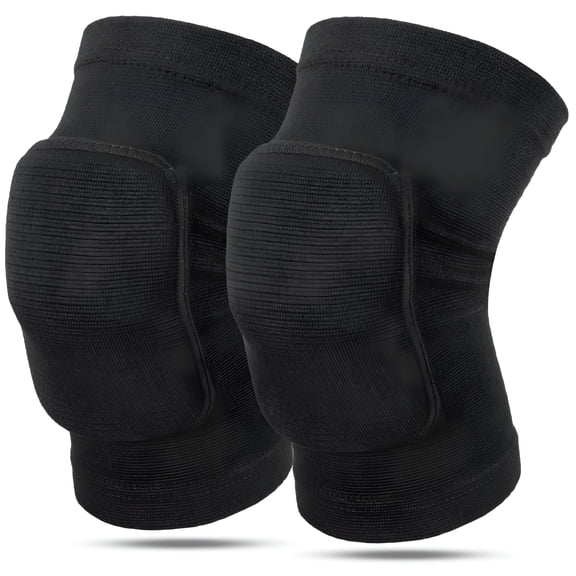 BESTSKY Soft Breathable Knee Pads for Volleyball, Dance, and Sports, Shock-Absorbing Knee Protector Brace for Men, Women, and Kids (Black, Medium)