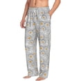 thumbnail image 2 of Goofa Daisies Flowers Printed Soft Pajama Pants for Men, Wide Leg Comfy Casual Lounge Yoga Pants-Large, 2 of 9