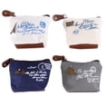 thumbnail image 2 of 4pcs Women's Vintage Wind Canvas Coin Purse Coin Purse Portable Coin Bag Lovely Fashion Mini Wallet Random Style, 2 of 7