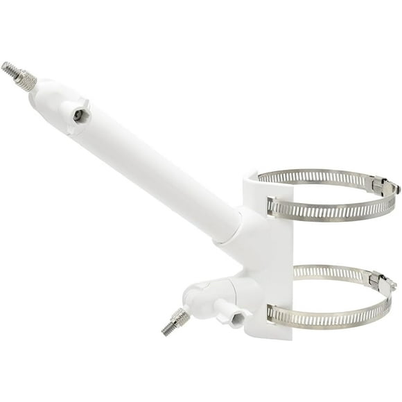 ERDS-2-in-1 Pole Mount for Outdoor Security Cameras and Solar Panels, Universally Compatible with Ring, Arlo, Eufy, Wyze and Other Solar Cams - White