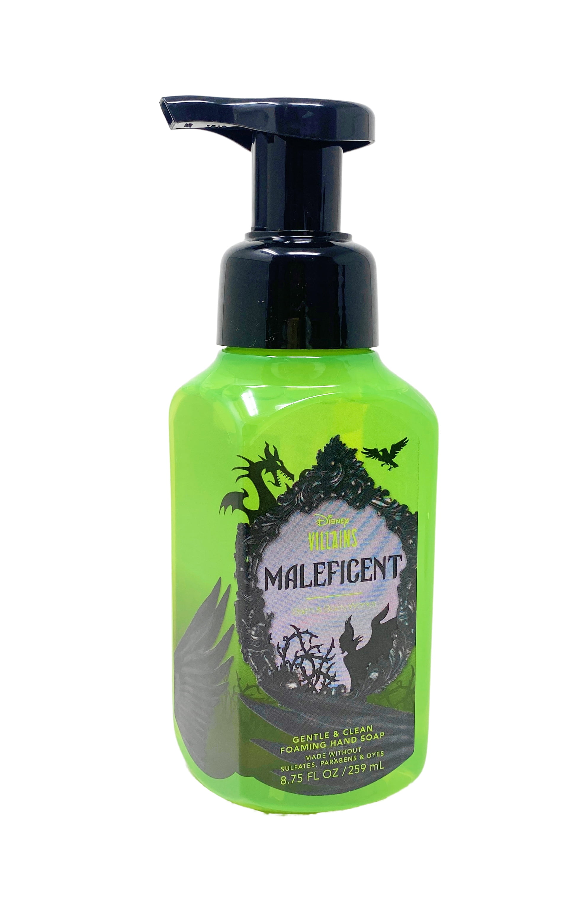 Bath & Body Works Disney Villains Collection Maleficent - 2 Piece Gentle & Clean Foaming Hand Soap Set with a Natural Oats Mini Soap.