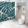 thumbnail image 7 of GOSMITH Tropical Leaf Palm Pattern Comfy Decorative Shower Curtain - Multiple Sizes White, 7 of 7