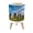 Color 2, variant on Small Trash Can with Lid paradise beach 1.8 Gallon Dog Proof Trash Can Round Garbage Can Waste Bin Wastebasket for Bathroom Bedroom Living Room