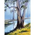 thumbnail image 2 of Gercken, Graham 15x18 Gold Ornate Wood Framed with Double Matting Museum Art Print Titled - River Gum, 2 of 4