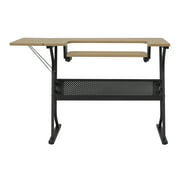 Sew Ready Eclipse Sewing and Craft Table with Adjustable Platform in Black / Maple