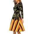 thumbnail image 2 of FKELYI Autumn Stripes Women Dresses Size 3XL Leisure Women's Long Sleeve Dresses for Fall Comfortable Thanksgiving Pumpkins Women Long Sleeve Dresses Formal, 2 of 4