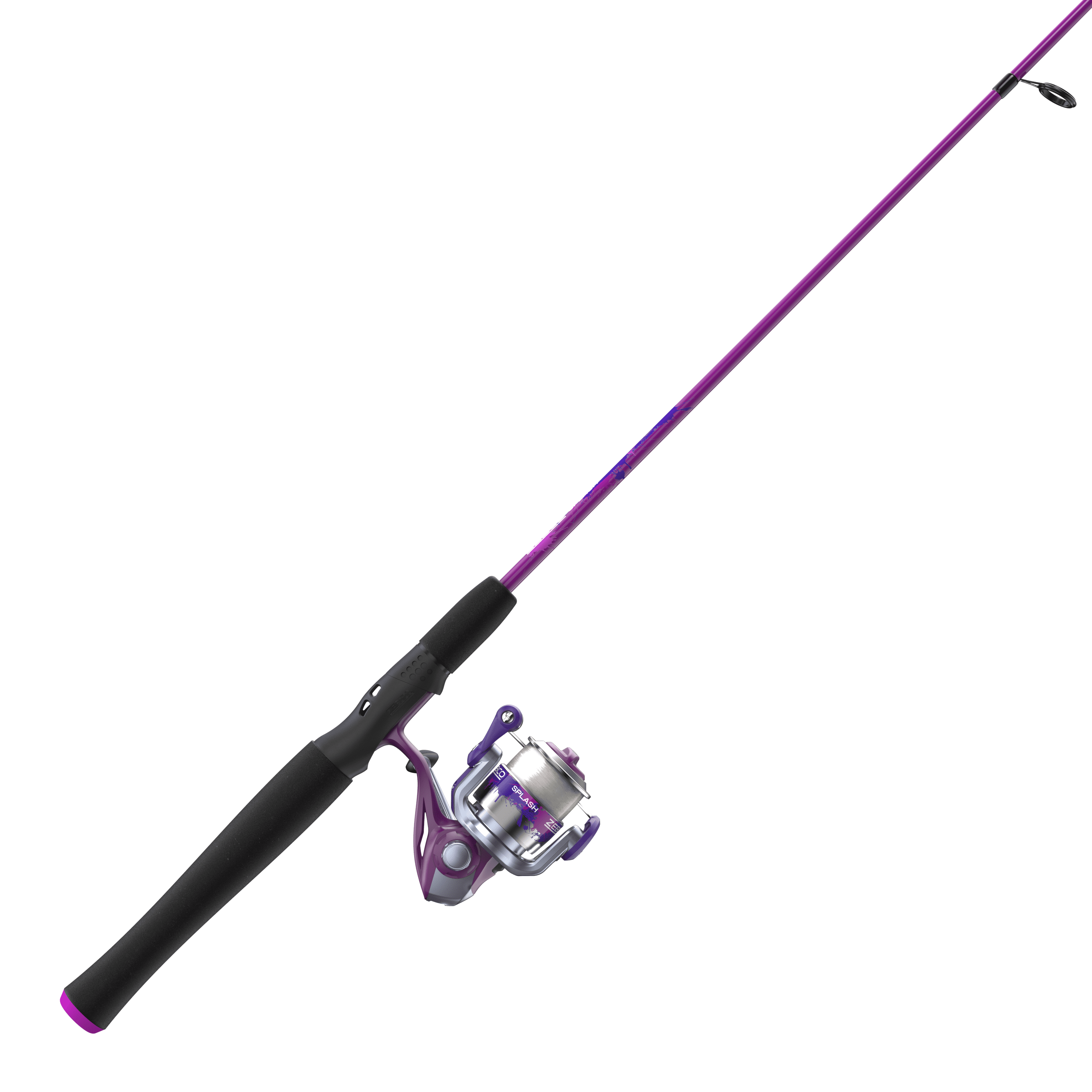 Pu 5-Foot 6-in 2-Piece Rod Zebco Slingshot Spincast Reel and Fishing Rod Combo 