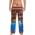 thumbnail image 2 of Lsque Animals On Noah's Ark2 Print Men's Pajama Pants, Lounge Pant - Comfortable Home Wear,Elastic Waistband, Stylish Design-Small, 2 of 9