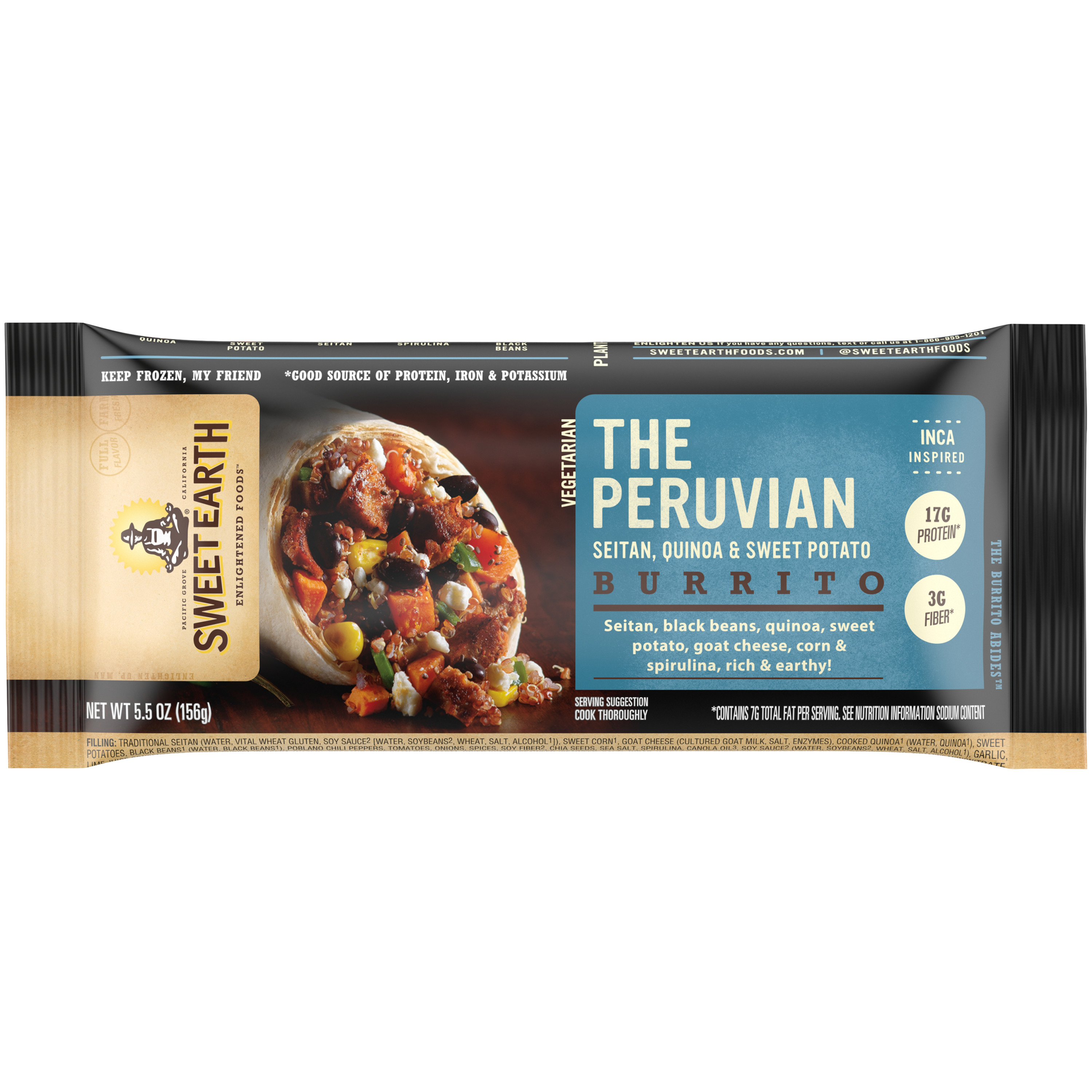 Sweet Earth The Peruvian Burrito Frozen Burrito 5.5 oz.