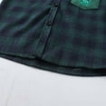thumbnail image 4 of ATOGUTA Boys Coats Spring and Autumn Styles Classic Checked Hooded Shirt Children's Clothing Green, Size 1T-8, 4 of 6