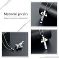 thumbnail image 3 of Forever in My Heart Birthstone Personalized Double Cross Urn Pendant Cremation Jewelry for Ashes Cross Ashes Keepsake, 3 of 7