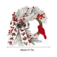 thumbnail image 2 of MesaSe Couronne de Noël Fête Famille Mur Fenêtre Intérieur Extérieur Décoration Cardinal Décoration de Noël, 2 of 11