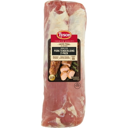Tyson All Natural* Pork Tenderloin Boneless Two Pack, 1.5 - 2.5 lb