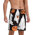 thumbnail image 2 of Fotbe Halloween Ghosts And Pumpkins Pajama Shorts for Men, Men's Pajama Bottoms, Sleepwear,Short Pajama Pants-XX-Large, 2 of 9