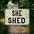 thumbnail image 2 of She Shed Vintage Look Chic 12 x 18 Matte Finish Metal 112180020140, 2 of 7