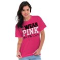 thumbnail image 3 of I Wear Pink For The Cure Warrior Women's Graphic T Shirt Tees Brisco Brands S, 3 of 6