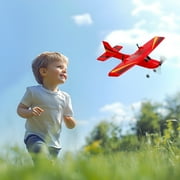 Bruce&Shark RC Airplane, RC Plane Ready to Fly, Z50 2 Channels 2.4GHz Remote Control Airplane, Easy to Fly RC Glider for Kids & Adults (Red)