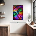 thumbnail image 3 of Elephant Stock Colorful Lord Buddha Head Wall Art - Vertical Canvas Wall Art - Living Room Wall Decor - People Canvas - Purple And Blue Decor - 24" x 36", 3 of 8
