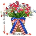 thumbnail image 3 of Independence Day Wreath For Front Door, American Flag Patriotic Wreath With Flower Basket Design, 4Th Of July Decorative Wreath For Wall Window Porch Decor, 3 of 7