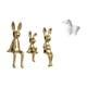 thumbnail image 1 of Figura decorativa de de conejos y caballos. Estatua de animal decorativo. Escultura de mesa para sala de estar, oficina, arma, 1 of 7