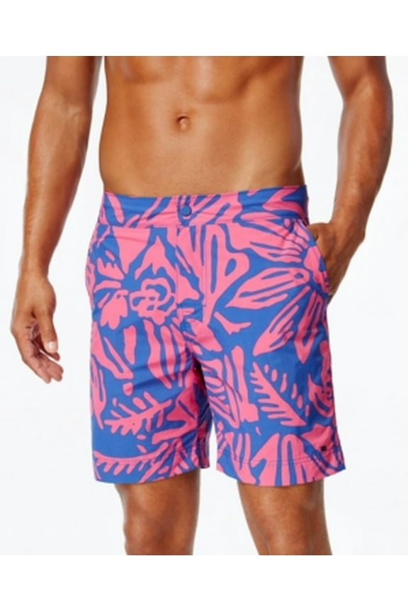 NEW Blue Mens Size 2XL Tropical Print Board Shorts