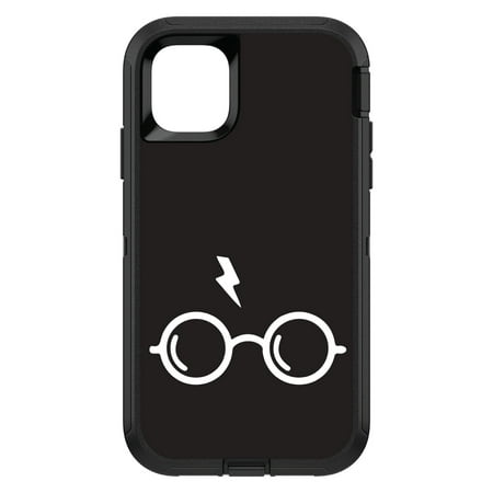 DistinctInk Custom SKIN / DECAL compatible with OtterBox Defender for iPhone 11 (6.1" Screen) - Potter-inspired Glasses
