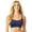Navy Ink Blue, variant on Women's Warner's RM0911A Easy Does It No Dig Wirefree Contour Crop Top Bra (White XL)