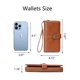 thumbnail image 5 of Womens Wallet Leather Large Capacity Card Holder Zipper Wristlet Wallets for Women-Brown, 5 of 5