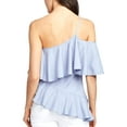thumbnail image 2 of Rachel Rachel Roy Womens One Shoulder Ruffled Blouse Blue XL, 2 of 2