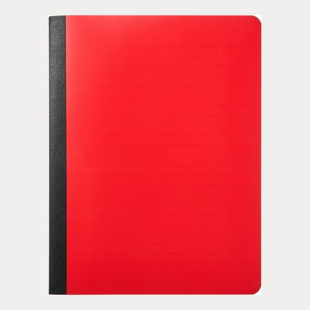 Pen + Gear Poly Composition Book, Wide Ruled, 80 Sheets, Red