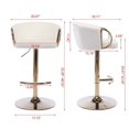 thumbnail image 7 of Swivel Bar Stools Set of 2,Height Adjustable Velvet Dining Chairs with Chrome Footrest and Base,Mechanical Lifting Side Chair for Dining Room, Kitchen,Living Room, 7 of 7