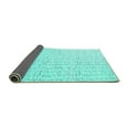 thumbnail image 2 of Ahgly Company Indoor Rectangle Solid Turquoise Blue Modern Area Rugs, 4' x 6', 2 of 4