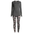 thumbnail image 6 of ClimateRight by Cuddl Duds Women's and Women's Plus Brushed Comfort Thermal Top and Leggings, 2-Piece Set, 6 of 6
