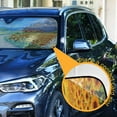 thumbnail image 3 of Windshield Sun Shade for Cars, 55"x27.6" Foldable Car Sun Shade with Aluminum Foil Bubble Heat Insulation, UV Protection for Sedan/SUV/Truck,Sunflowers, 3 of 8