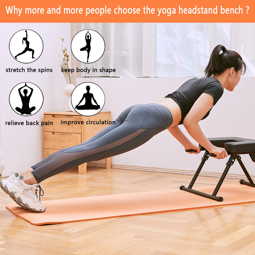 Shoulderstand Perfect for Both Beginner and Experience Yogis Handstand and Various Yoga Poses Aozora Balanced Body Headstand Bench- Ideal Chair for Practice Head Stand