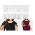 thumbnail image 4 of AURA Women's Plus Size Chiffon Ruffle Flattering Cape Sleeve Bodycon Pencil Dress, 4 of 4