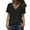Black, variant on yunLCZ Basic T Shirts Womens Solid Color T Shirts V Neck Summer Short Sleeve Tops Tees Women's Short Sleeve Shirts