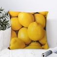 thumbnail image 4 of Pofeuu Ripe Yellow Lemon Print Double-sided plush pillowcase Square Throw Pillow Covers Pillows Cover for Living Room Bedroom Sofa Couch Cushion Cover（No pillow core）-24"x24", 4 of 7