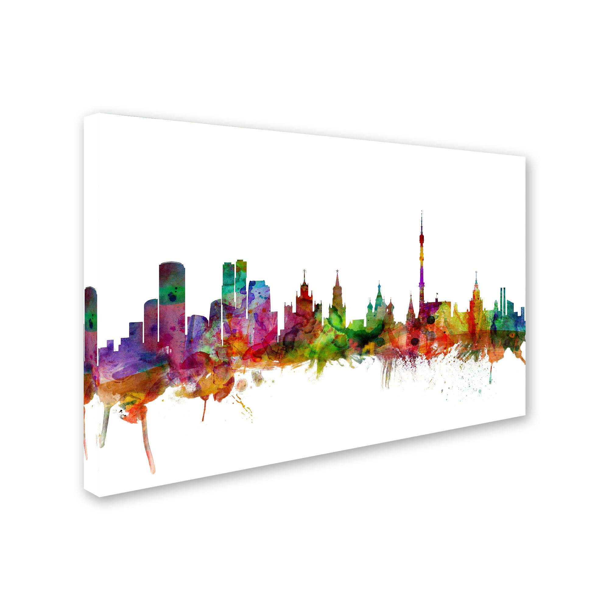 Trademark Fine Art "Moscow Russia Skyline" Canvas Art by Michael Tompsett