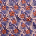 thumbnail image 1 of oneOone Silk Tabby Rose Brown Fabric Tropical Leaf Quilting Supplies Print Sewing Fabric By The Yard 42 Inch Wide, 1 of 4