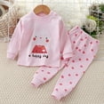 thumbnail image 2 of Caqnni Baby Clothes 2Pcs Cute Pumpkin Floral Long Sleeve Sweatshirt Tops and Pants Set Kids Girls Fall Outfits Pajamas & Dailywear Set(4-5 Years), 2 of 3