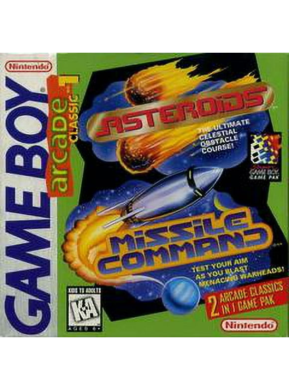 Arcade Classic No. 1: Asteroids / Missile Command - Nintendo Gameboy Original (Used)