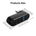 thumbnail image 5 of Osdhezcn 4 Port USB Splitter Extender Multiport Adapter with 3 USB Port & 1 USB C Powered Data Port for Laptop Car Desktop, 5 of 8