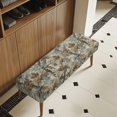 thumbnail image 3 of XYZCANDO Dust Resistant Bench Seat Protection, Woodland Oak Leaf Camouflage Pattern Polyester Spandex Fabric Washable Bench Seat Slipcover for Dining Room Bedroom, 3 of 9