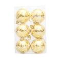 thumbnail image 3 of Adornos de bolas de Navidad，6 piezas adornos colgantes para árboles de Navidad fiestas navideñas aniversario de boda, 3 of 8